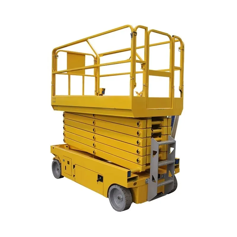 

Mobile scissor lift platform electric hydraulic lift truck mobile handcart small mold lifting truck deposit