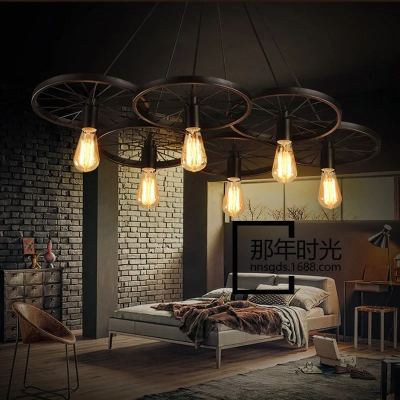 New Style Vintage Iron Painted Pendant Lamp Adornment Simple Pendant Lights Indoor Room Home