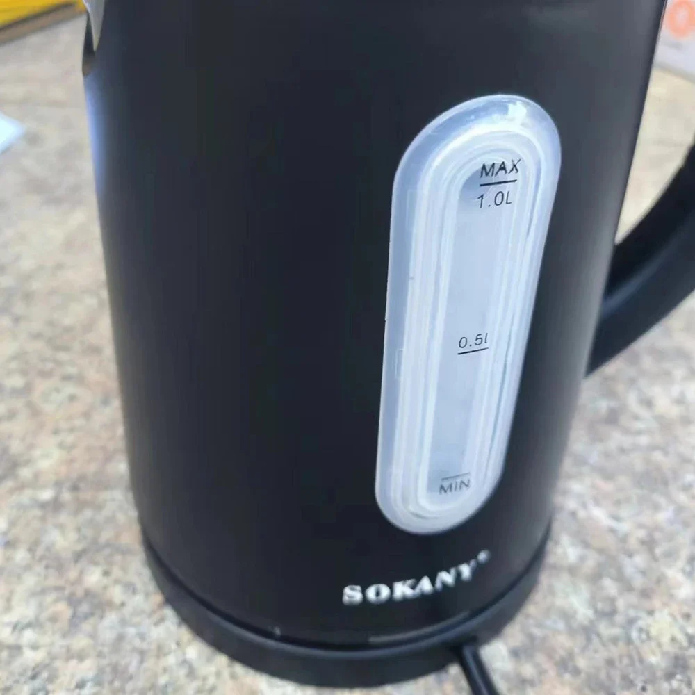 غلاية منزلية معزولة سعة 1 لتر، تسخين سريع، إيقاف تلقائي، غلاية مكتب صغيرة محمولة