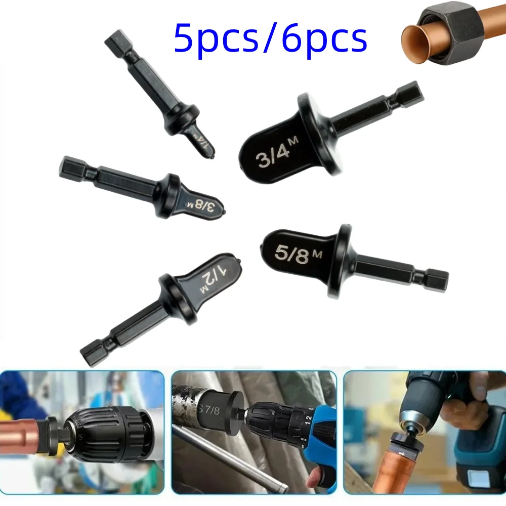 Hex Shank Imperial Tube Pipe Expander Support for Air Conditioner Conditioning Swaging Rotary Tool Set 7/8 3/4 5/8 1/2 3/8 1/4