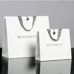 Customized product、Printing Foldable White Kraft Paper Bag with Logo