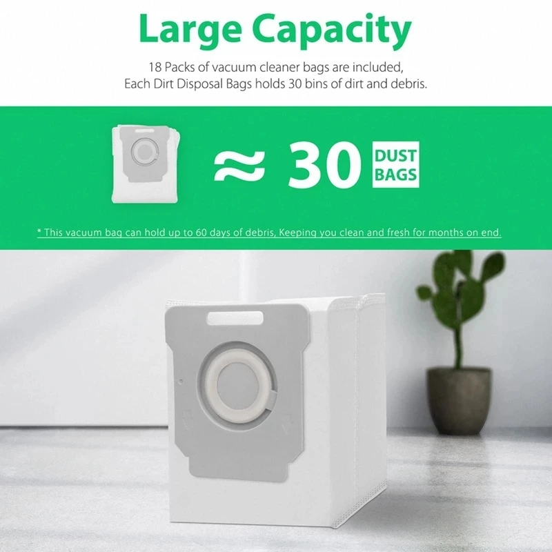 Para iRobot Roomba i3 i3 + / i4 i4 + / i6 i6 + / i7 i7 + / j7 j7 + / i8 + / S9 S9 + aspiradora, nuevas bolsas de eliminación de polvo, piezas