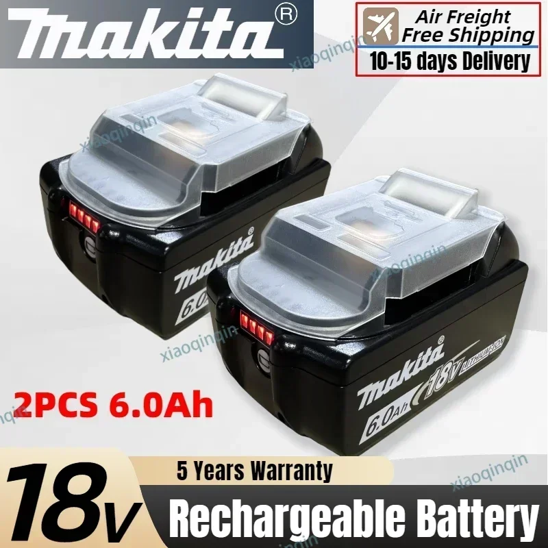 Original Makita 18V Outdoor Rechargeable Battery 6.0Ah LED Lithium Ion Rechargeable BL1860B BL1860 BL1850 BL1840 BL1830