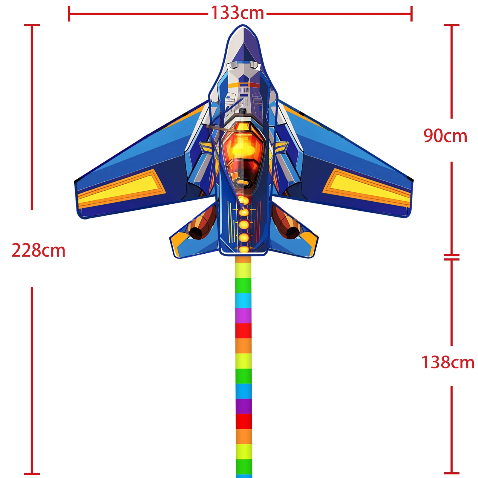 New Outdoor Fun Sport  Blue Plane Kite Beginner Kites For Adults And Kids Come With String And Handle