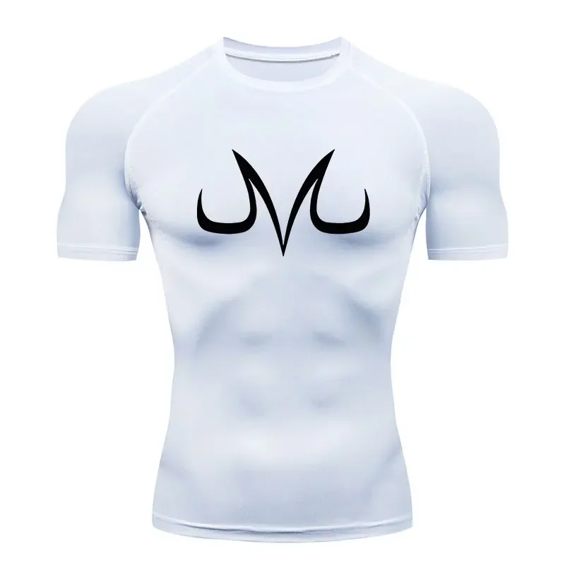 DUTRIEUX Anime Aesthetic Compression Shirt for Men Fitness Sport Quick Dry TShirts Tight Gym Tops Tee Summer Undershirts