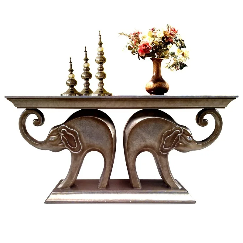 entrance desk, living room light luxury decoration table South East Asia Feng Shui entrance villa decoration supply desk