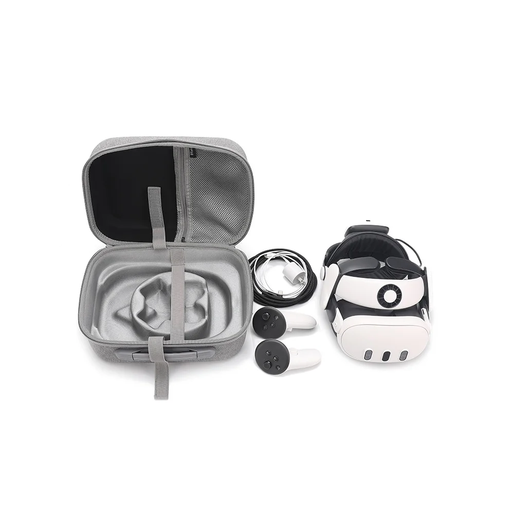 

Roreta VR Shoulder Bag Storage Bag Hard Shell Bag Travel Carrying Box For Meta Quest 3S/Quest 3 VR Accessories