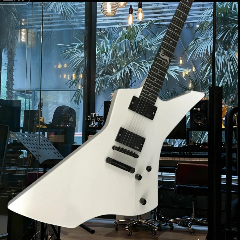 

Подарок на Рождество 40-дюймовый белый в форме змеи E электрогитара корпус из красного дерева накладка из палисандра Бесплатная доставка