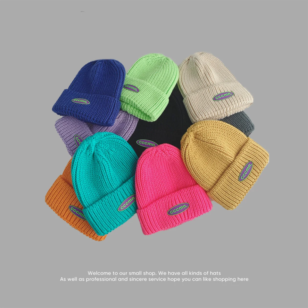 Hat Female Autumn and Winter Fashion Brand Guapi Hat Female Fashion Couple Warm and Show Face Small Knitted Woolen Hat Cold Hat