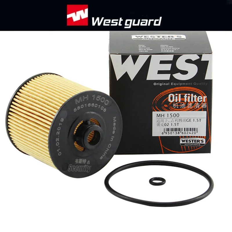 

WESTGUARD Oil Filter With Seal Ring For Geely Coolray 2020-2023 1.5L, Okavango 2020-2023 1.5L, For LYNK&CO 01 02 03 05 06 MH1500