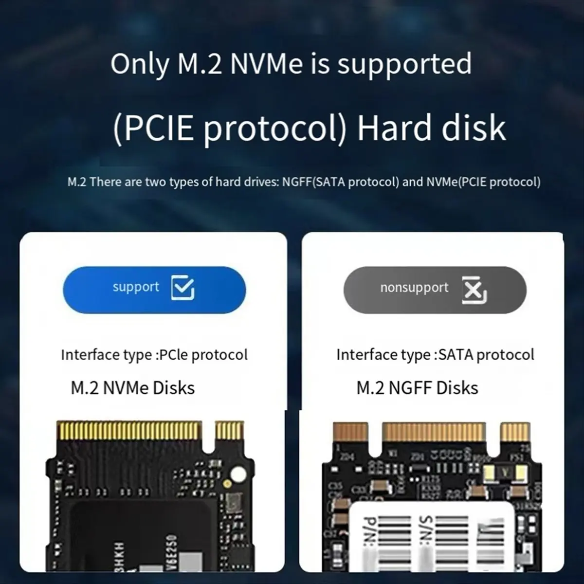 M.2 NVME Test Adapter Board Extension Card Mkey Solid State Drive Test Card 2242 to 2260