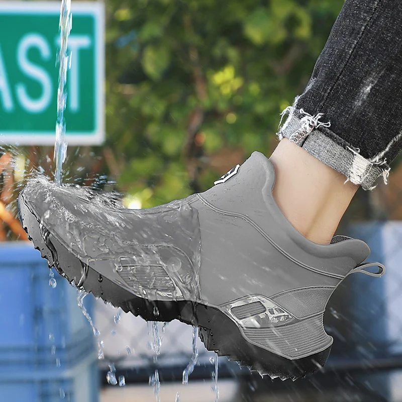 New Arrival Men Women Rubber Rain Boot Ankle Waterproof Non-Slip Chelsea Booties Fashion Boots Men Work Boots Fishing Water Shoe