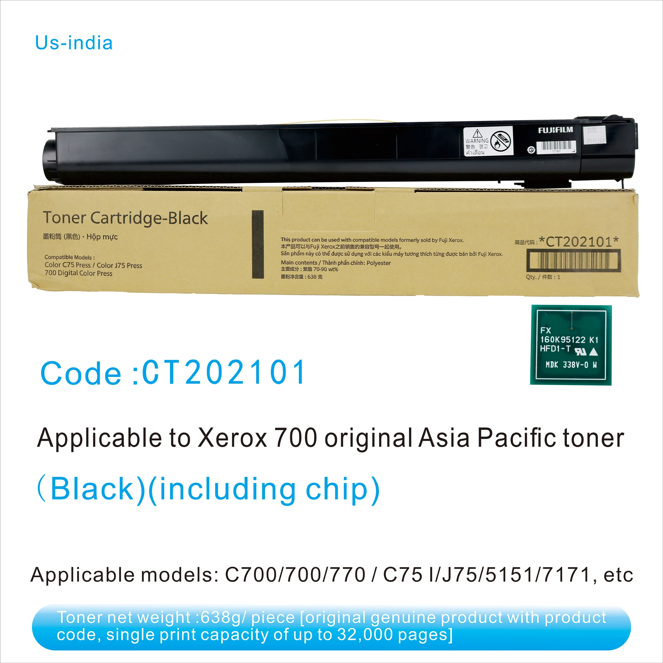 Imagem -03 - Xerox-cartucho de Toner C75 Ct202304 Xerox 700 Original Reembalado 700i 770 C75 J75