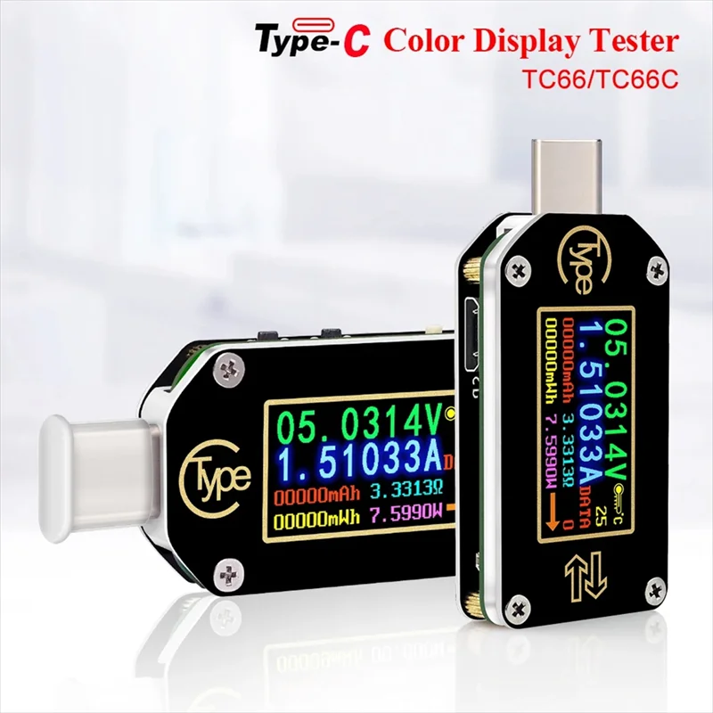 

Plastic Type-C PD Trigger USB Voltmeter Ammeter Voltage 2 Way Current Meter Multimeter With Bluetooth