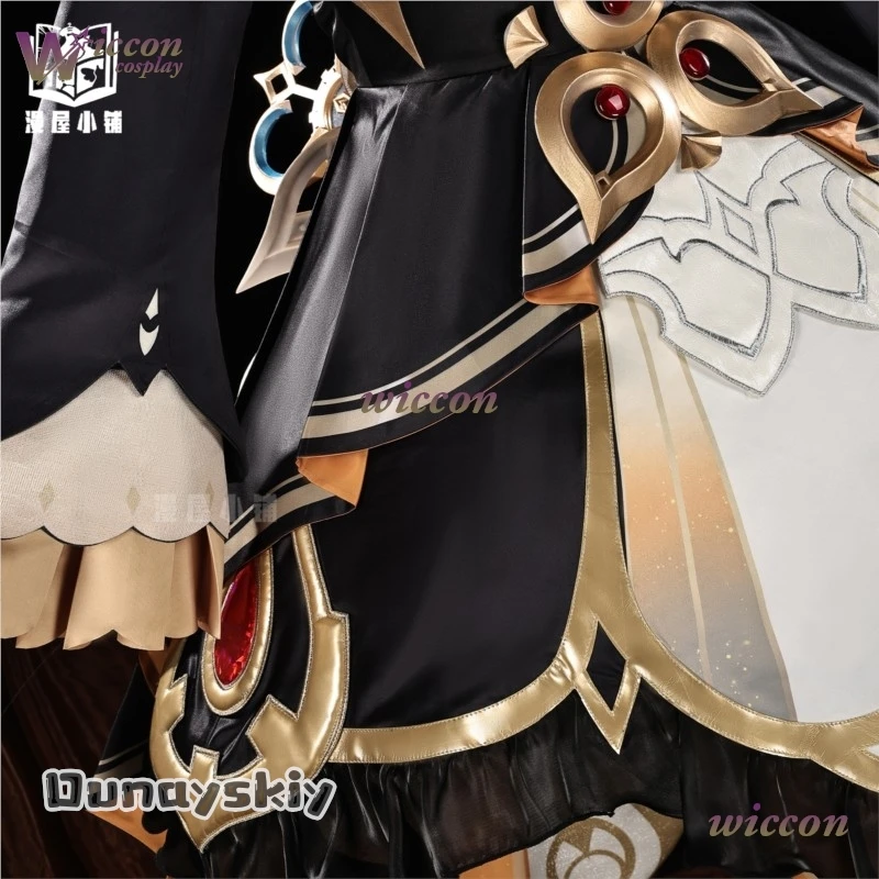 جينشين إمباكت ساندرون أزياء تنكرية شعر مستعار ماريونيت فستان موحد أحذية أحد عشر فاتوي هاربينجرز للهالوين {آنا تشانغ على الإنترنت}