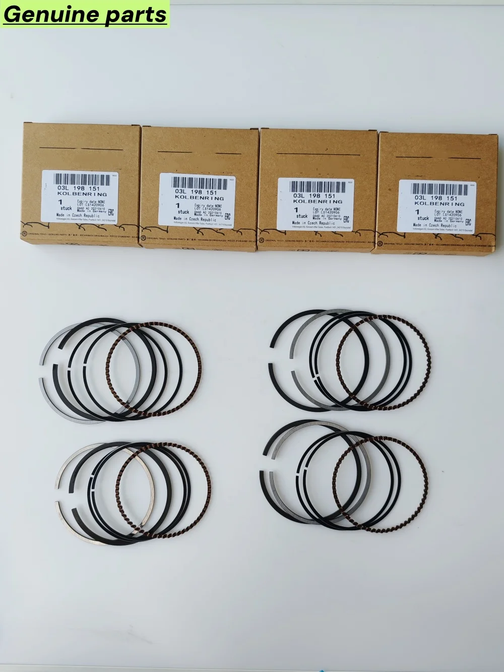 OEM 2.0TDI Piston Rings Set 03L198151A / 03G198151B / 03L198151C / 03G198151D for Audi Seat Skoda VW 2.0 TDI 1.75 * 2.0 * 3.0 mm