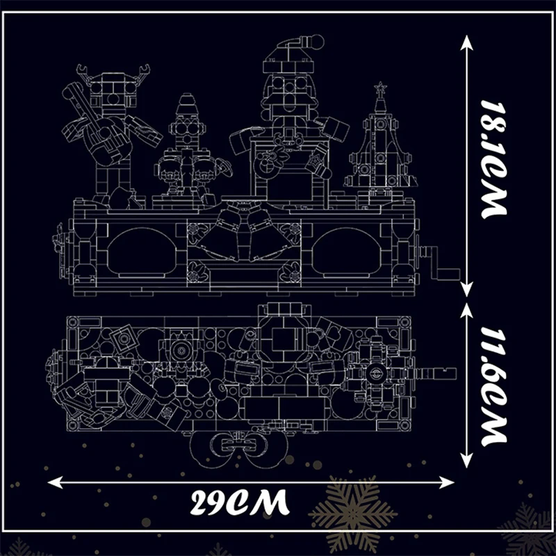 MOULDKING 1045ピース クリスマス ジョイフル チームビルディングブロックセット MOC 教育的組み立てブロック 子供向けクリエイティブおもちゃ クリスマスギフト 10162