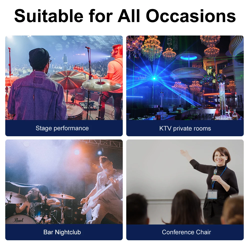 Biner-Microphone dynamique professionnel sans fil, DR666, déterminer le microphone pour la parole