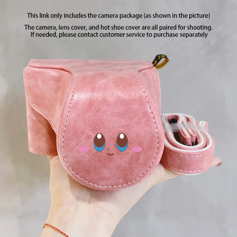 Vintage PU Leather Camera Protective Case for Fujifilm X-M5 XM5 With Shoulder Strap Portable Dustproof Protective Body Cover