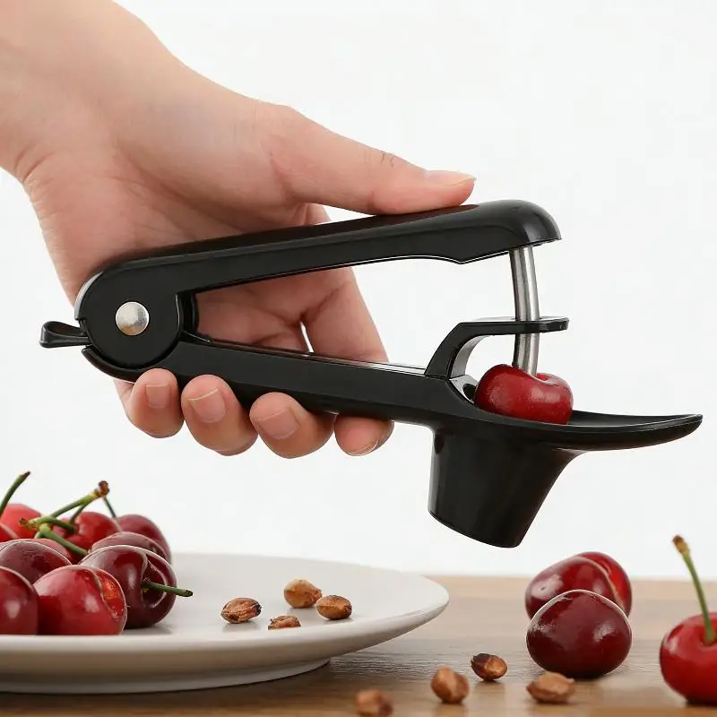 【S】Cherry Fruit Kitchen Pitter Remover Olive Corer Remove Pit Tool Seed Gadge Fruit Vegetable Corer Tools Cherry Pitter