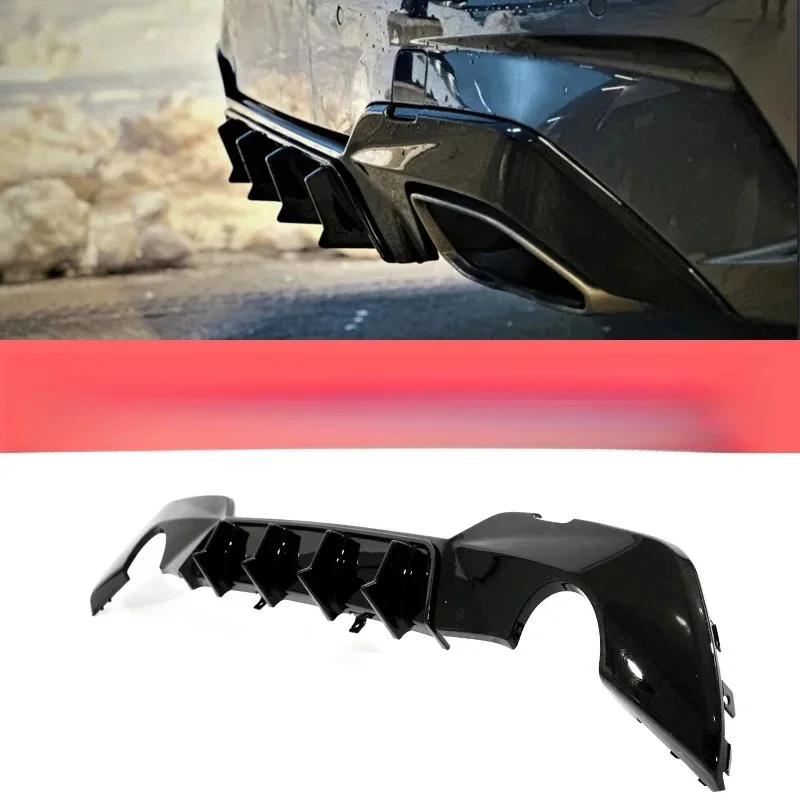 Heavy Duty MP Speed Gloss Black Rear Diffuser Kit Sport Style Universal Fit Car Auto Exterior Guard