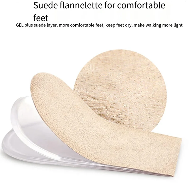 

AINY-Adjustable Height Increase Insoles, 3-Layer Gel Heel Lifts Shoe Inserts For Leg Length Discrepancy, Achilles Tendonitis
