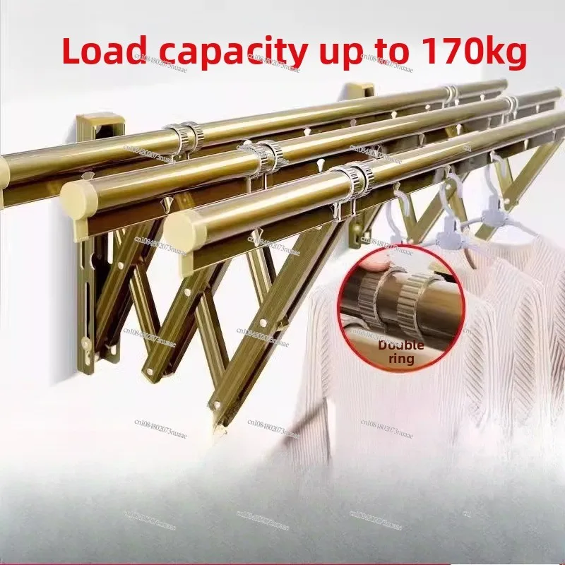 

Retractable Drying Rack Outside The Balcony Window Outdoor Push-pull Drying Rack Folding Clothes Drying Rod Outdoor Clothes