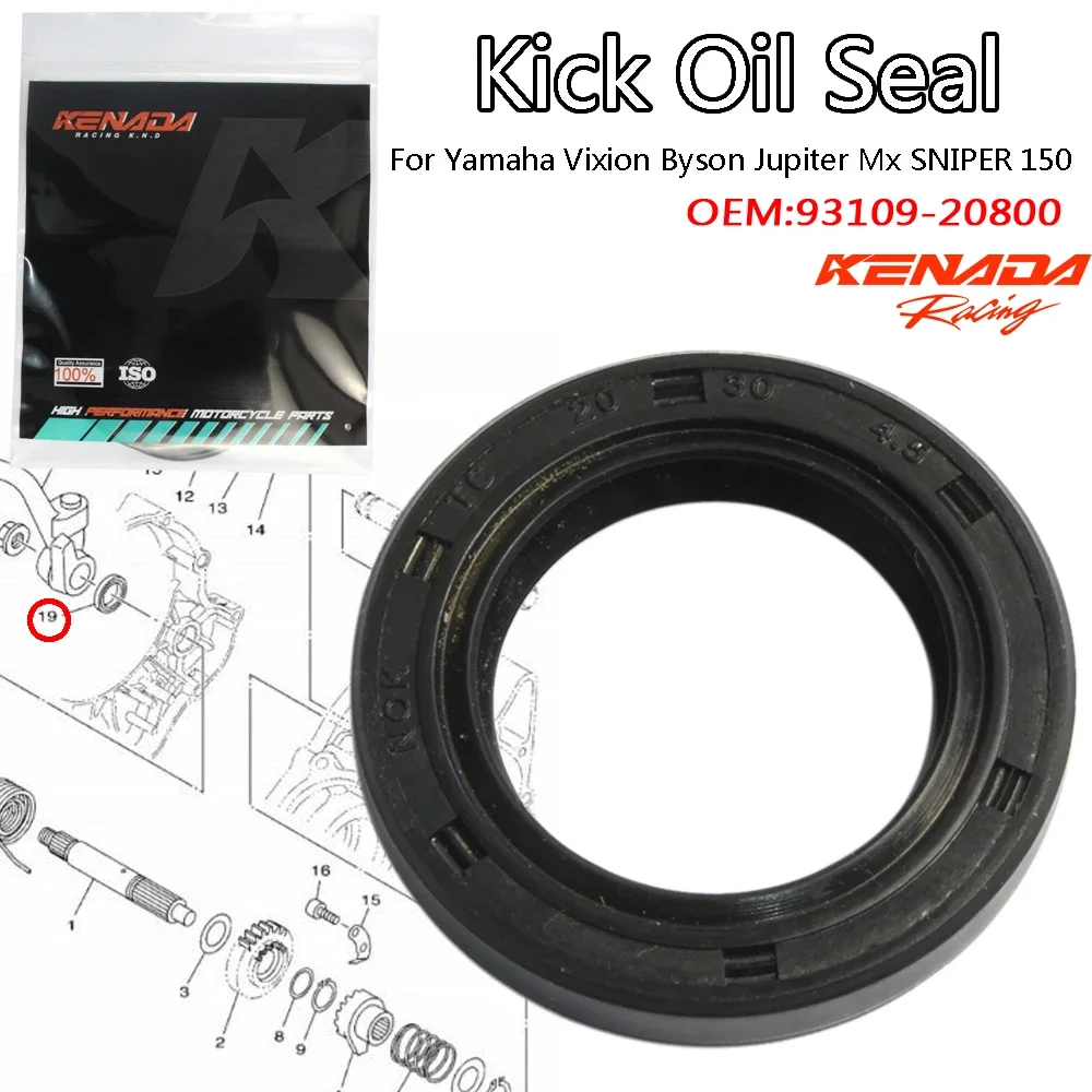 KENADA Racing Kick Oil Seal For Yamaha Vixion Byson Jupiter Mx SNIPER 150 Sniper Mx 135 Y15zr 93109-20800