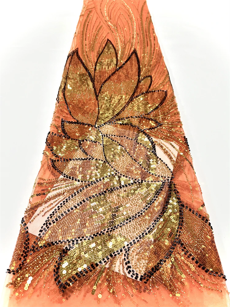 قماش دانتيل ترتر أفريقي 2025 جديد دانتيل مطرز بالخرز شبكي تول قماش دانتيل لخياطة فساتين حفلات الزفاف للنساء