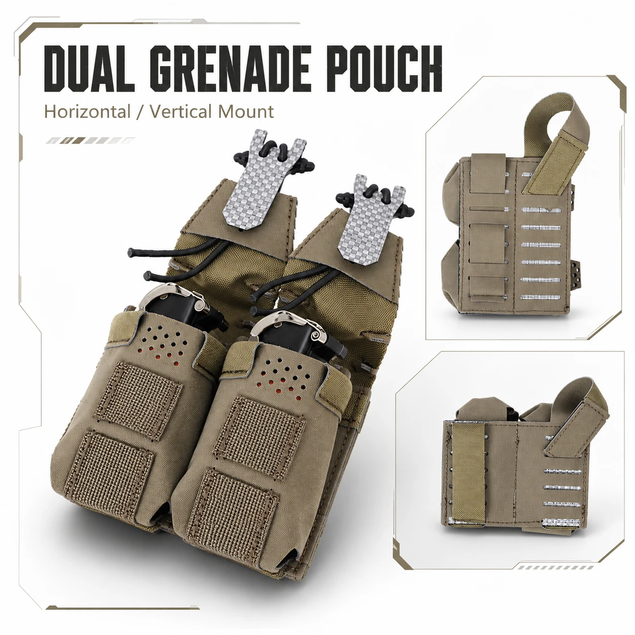 tactical-dual-grenade-pack-horizontal-vertical-molle-accessory-pack-with-carrier-silent-adapter-for-airsoft-hunting-gear