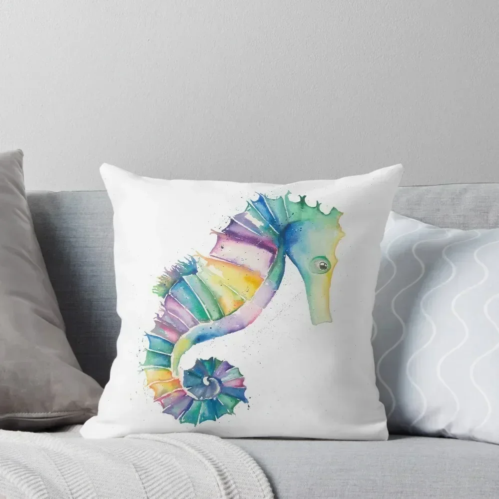 

Rainbow Seahorse Throw Pillow Couch Cushions Decorative pillow case Throw Pillow Pillowcases Bed Cushions