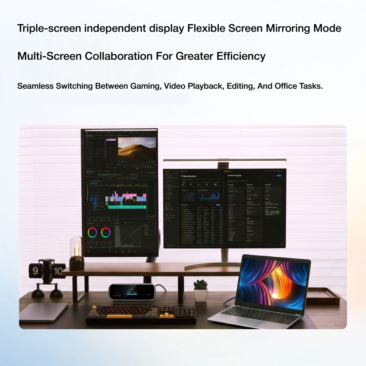 New Anker 10-in-1 Desktop USB-C Hub 240Hz 4K HDMI 2.1 DP 1.4 Smart Display 100W PD Gigabit Ethernet for MacBook Windows Laptop