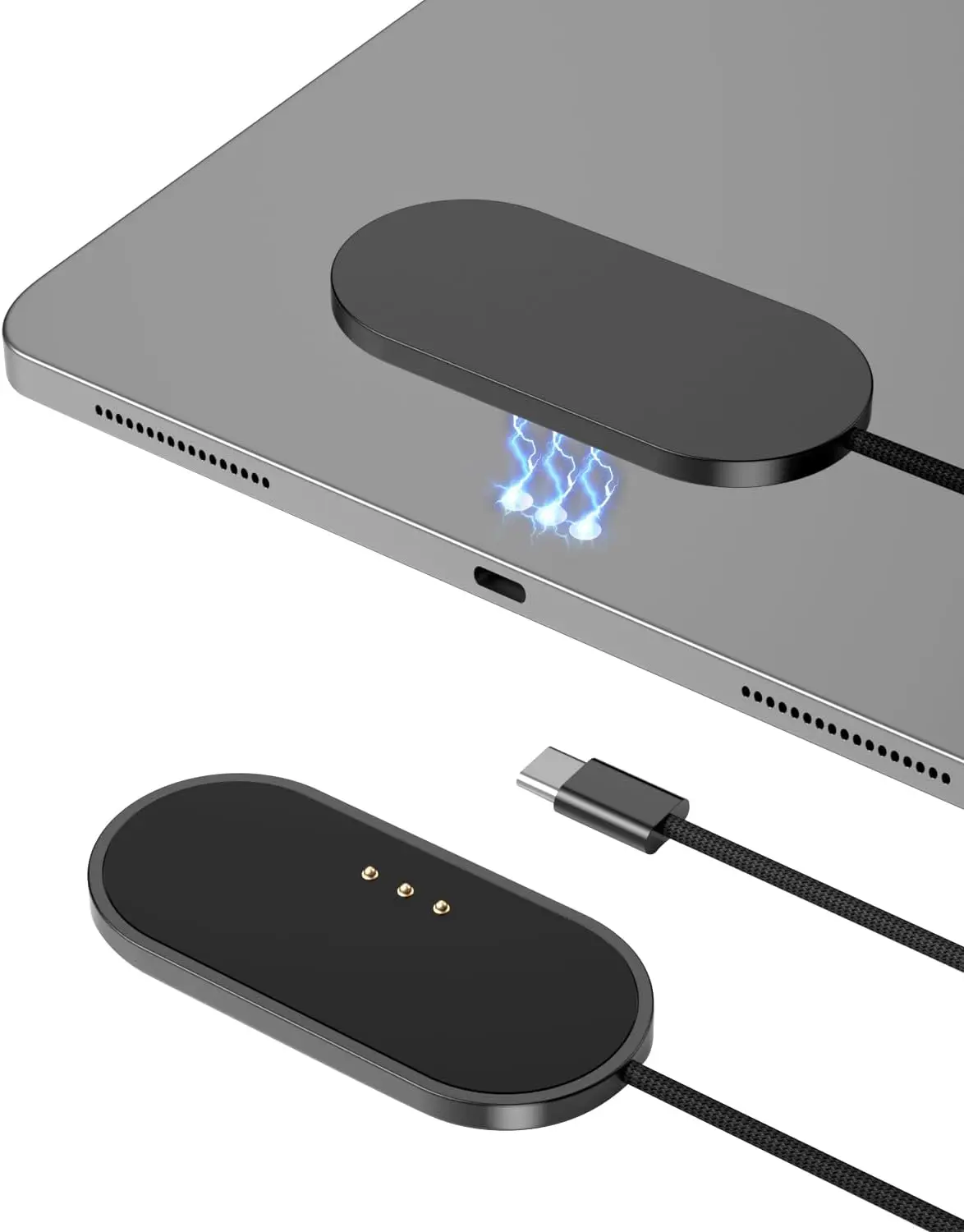 Magnetic Wireless Charger for iPad Pro &  Air, 27W/35W Fast Charging Connector Wireless Charging Pad with USB-C Cord Cable