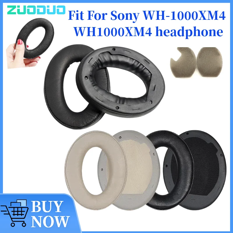 

ZUODUO Replacement Earpads for Sony WH-1000XM4 WH1000XM4 WH 1000 XM4 Earmuffs Ultra-soft Sponge Cushion Cover Headphone