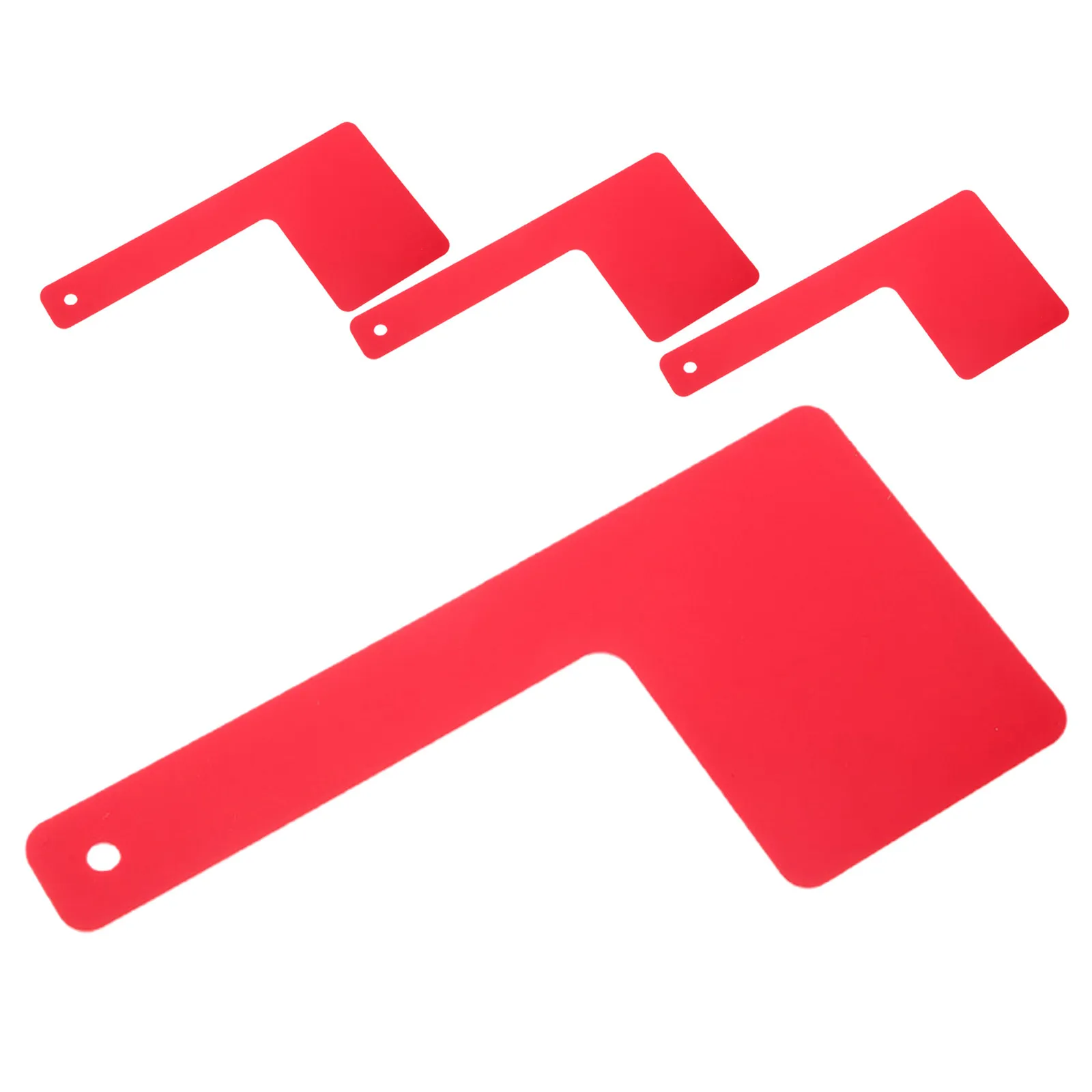 4Pcs Metal Acrylic Mailbox Flag Red Mini Universal Replacement For Metal Mailbox Office Manager 9X2 8IN