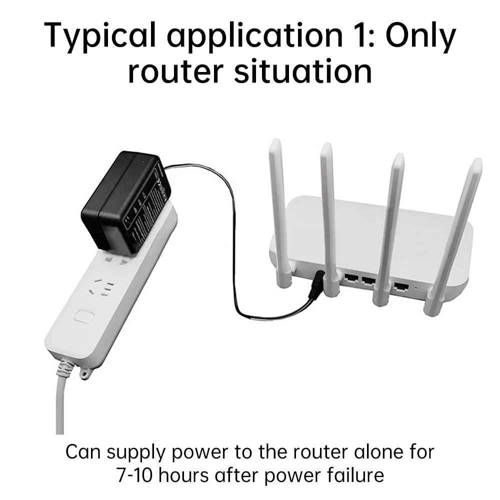 AC 100-240V to DC 5V 9V 12V Power Adapter Router Camera Small UPS 5000Mah Backup Power Build in Battery