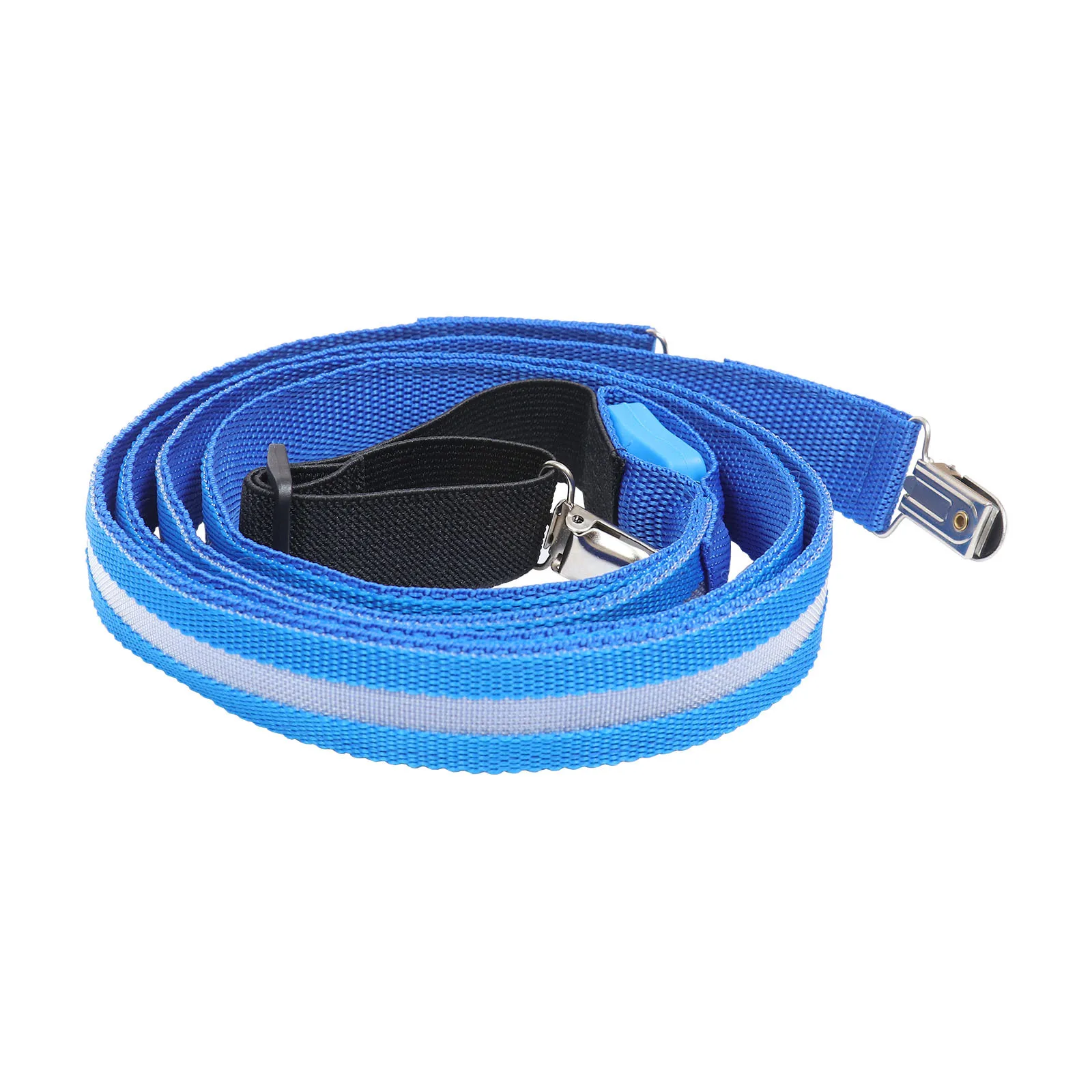

Led Glowing Suspenders Blue Adjustable Y-Shaped Clip On Braces Luminous Fiber Light Strip For Party Festival Unisex Wear