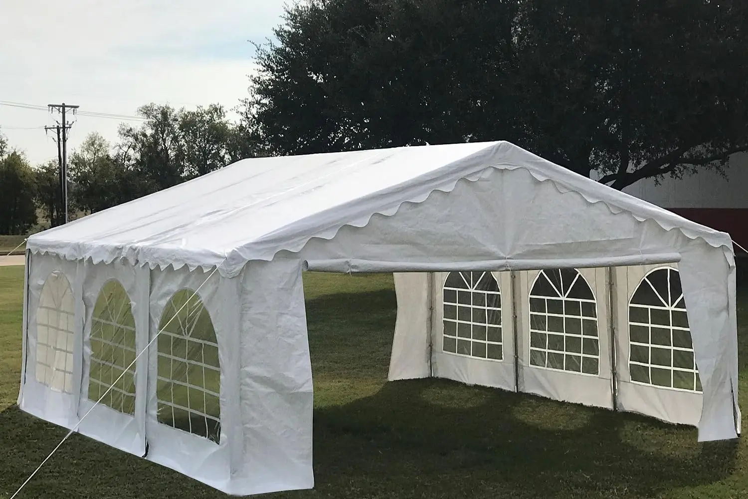 Carpa de PE de 20 'x 16' para Fiestas, carpa de boda galvanizada, carpa grande