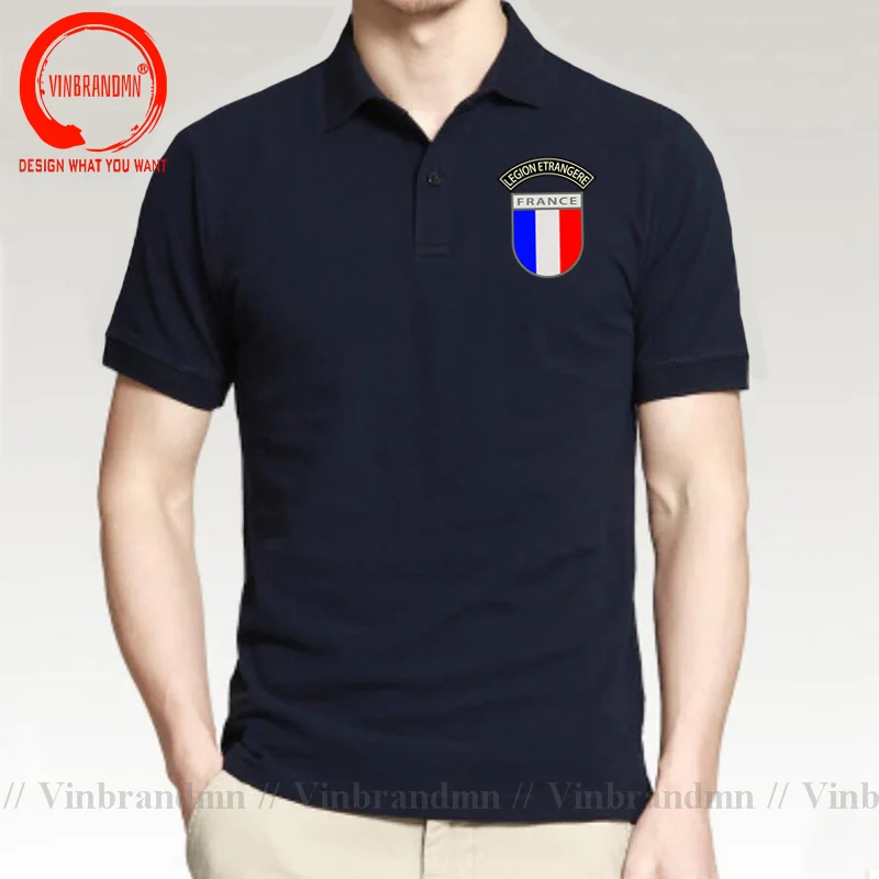 Novelty Funny French 2 REP Foreign Legion Polo Shirts Men France Legion Etrangere Shirt Short Sleeve Casual Cotton Army Tops Tee