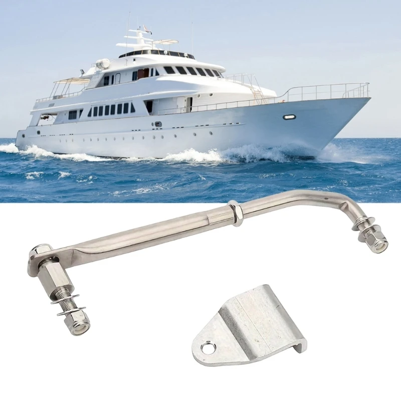 Versatile Steel Adjustable Steering Handle 265-315mm Precisions Steering Link Simple Installs for Yachts & Fishing Boats