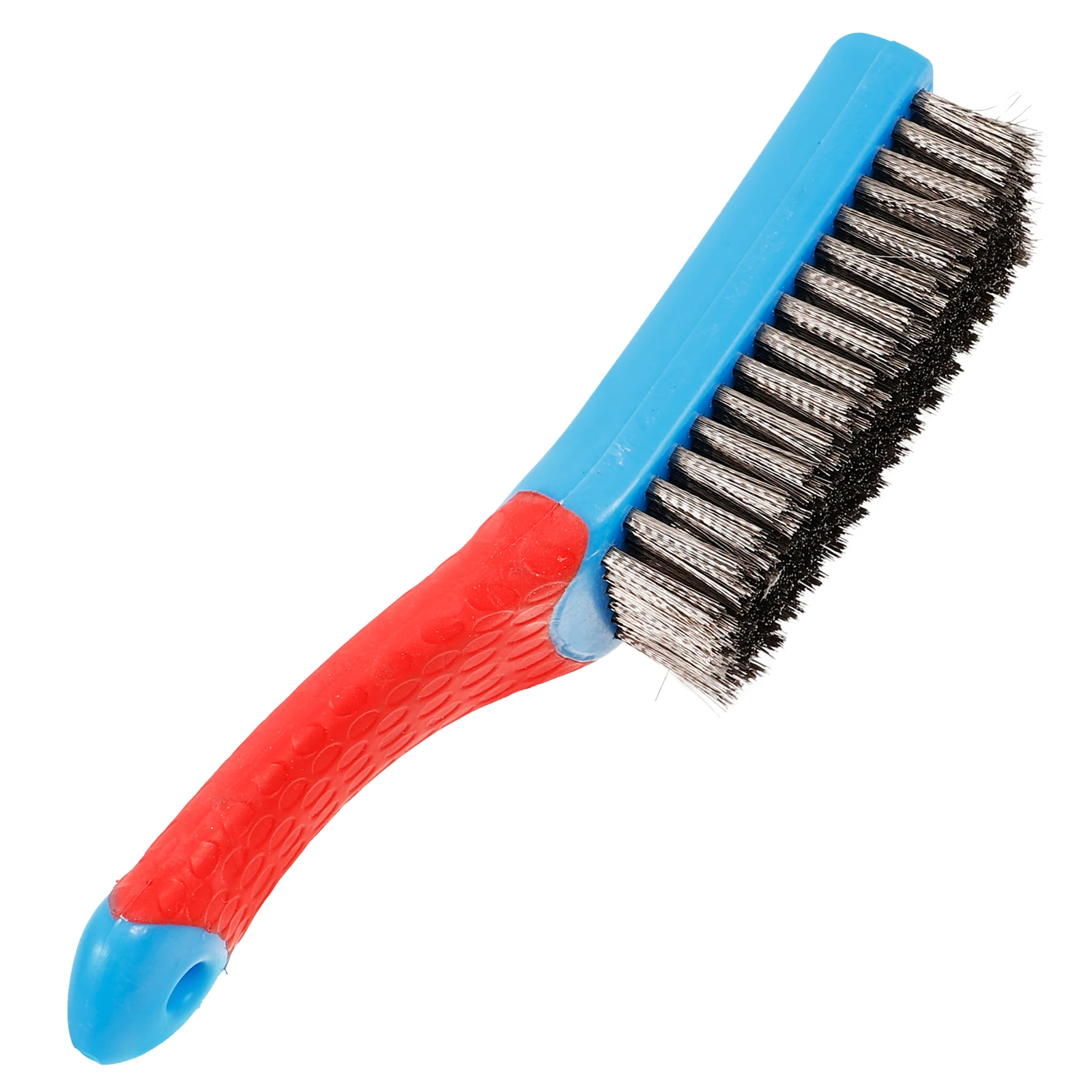 

Wire Brush Silicone Handle Stainless Steel Kitchen Cleaning Rust Tool Strong Longevity Sturdy Efficient Various Surfaces