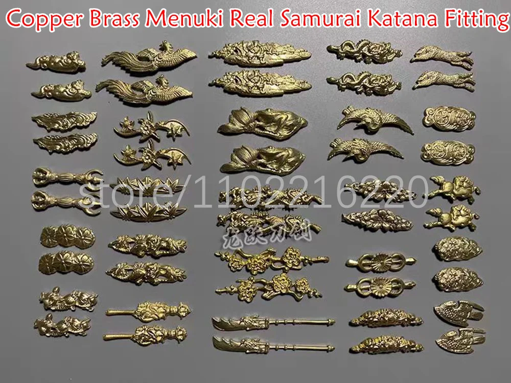 Good Quality Brass 2 Piece Sword Handle Tsuka Hilt Parts Menuki For Real Japanese Japan Samurai Katana Fittings New
