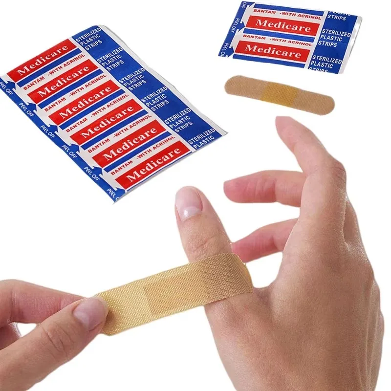

10/30/60pcs Breathable Band Aid English Letters Adhesive Bandages First Aid Emergency Plaster Non-Woven Fabric Dressing Patch