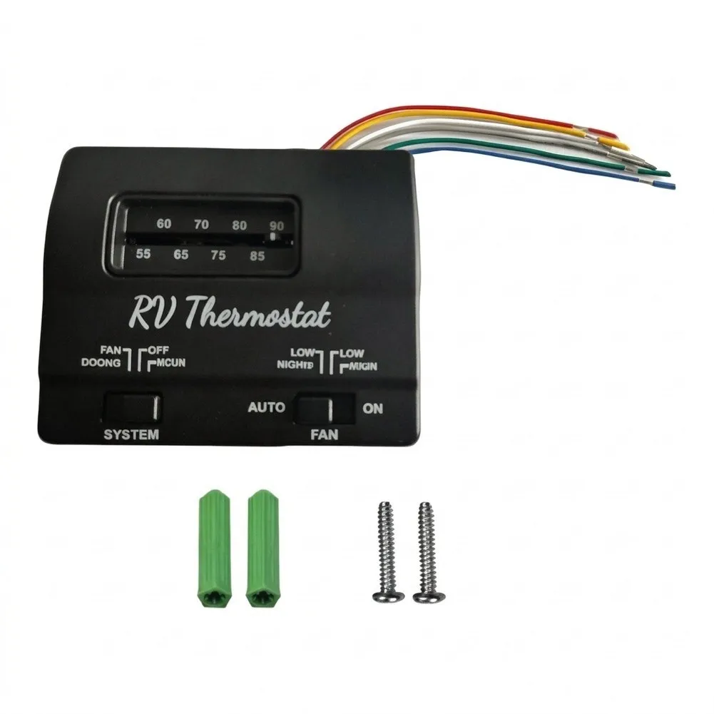 1pc 7330F3852 RV Thermostat Heat‑Cool RV Thermostat With Pre‑attached Multi‑color Wiring For Coleman RV Conditioners