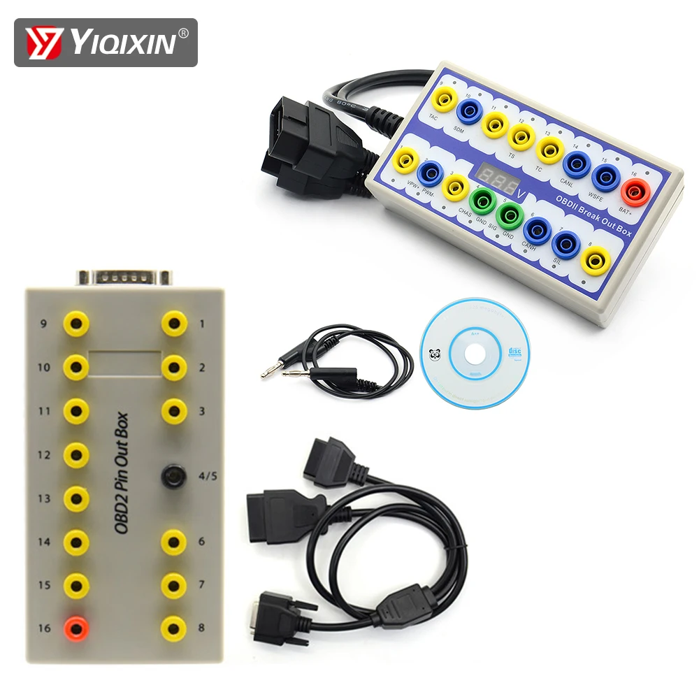 

OBD 2 Junction Box Car Protocol Detector Super Auto OBD 2 Breakout Box Interface Car Monitor Connector Detector Diagnostic Tool