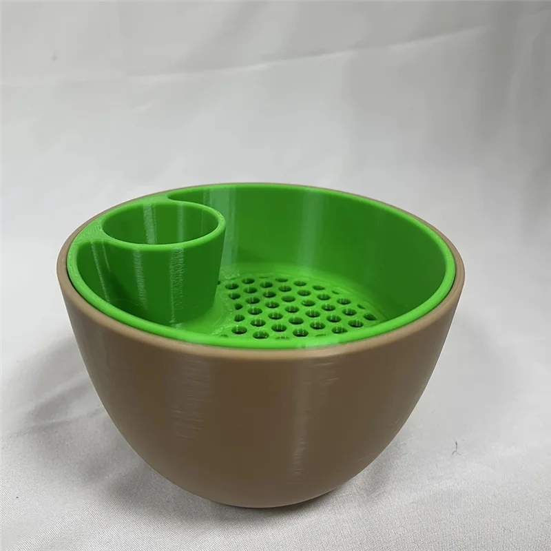 LNHF-cuenco para nueces de acampada, concha de dos niveles, cuenco para aperitivos dividido, plato de nogal, soporte para alimentos para cerezas Edamame