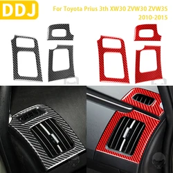 For Toyota Prius XW30 ZVW30 ZVW35 2010-2015 Accessories Car Carbon Fiber Side Dashboard Air Vent Frame Cover Trim Sticker