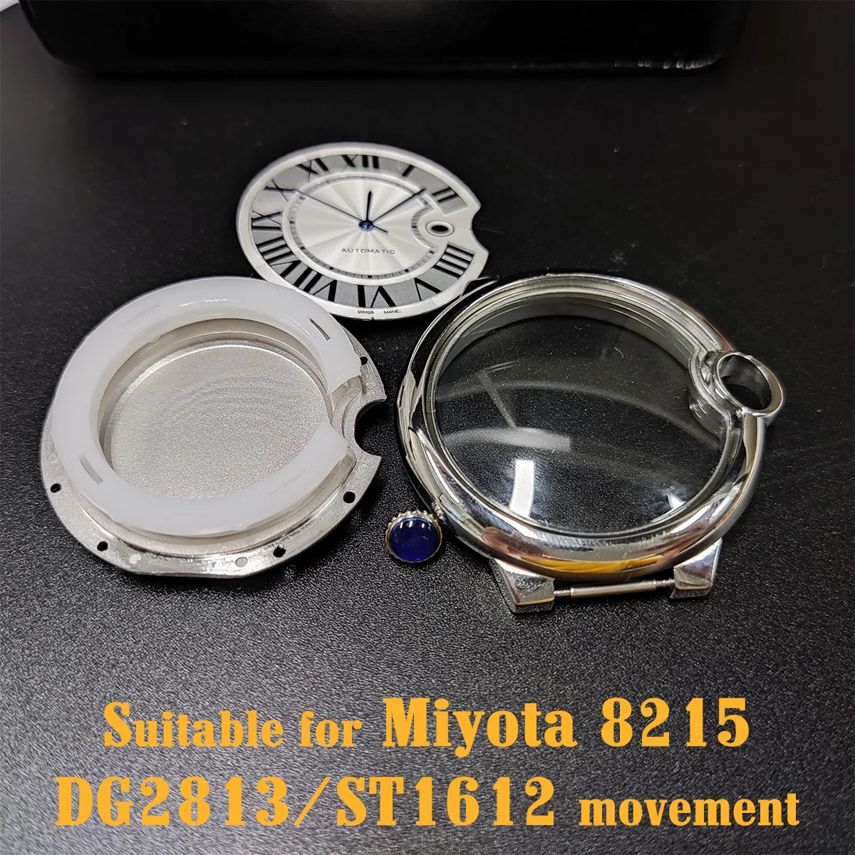 42mm case watch accessories case Miyota8215 DG2813 st1612 movement plus dial pointer stainless steel men\'s case