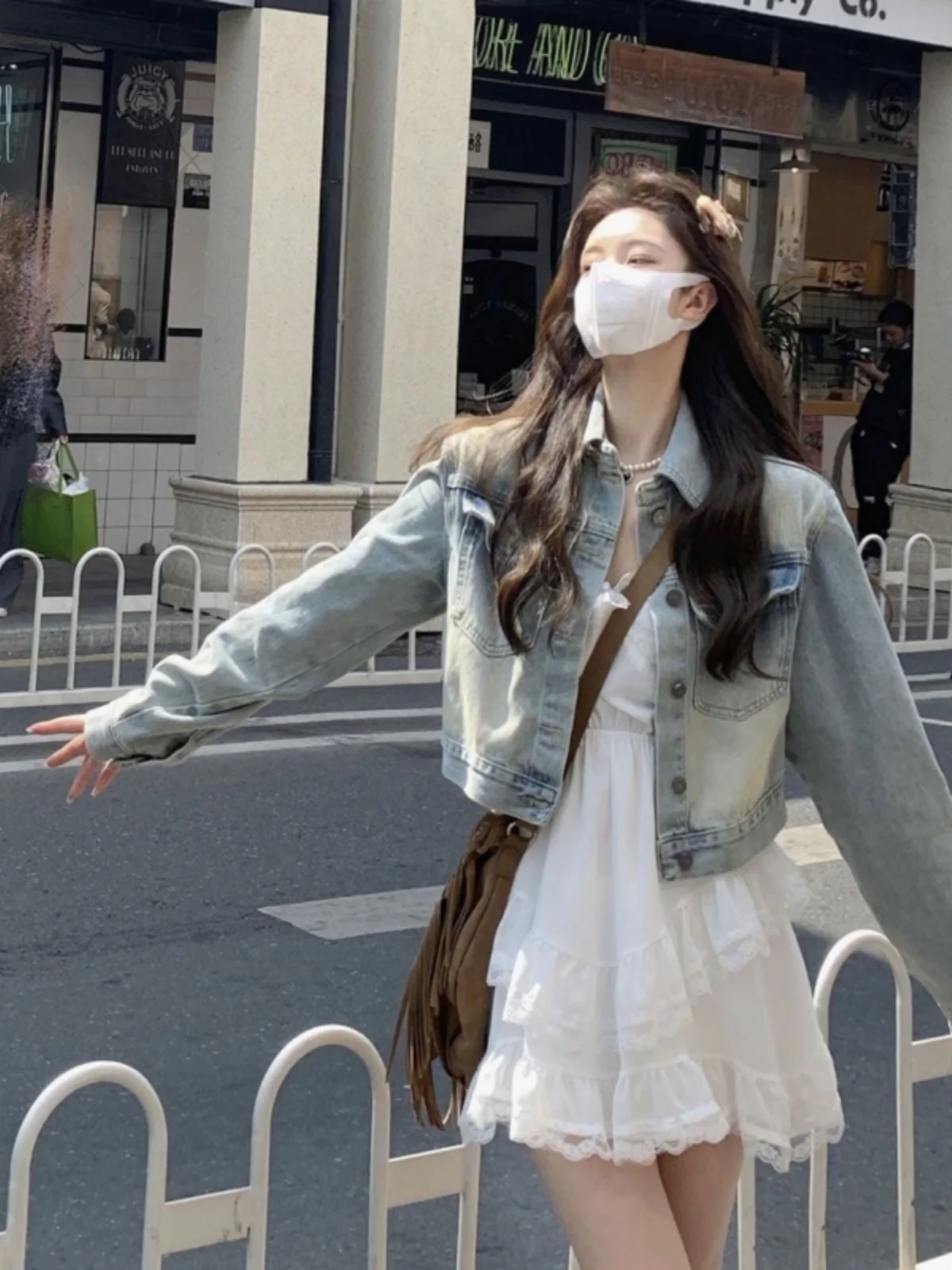 

Autumn Jackets Women Single-Layer Moderate Windproof Mid-Long Wadded Fleece-Lined Large Cotton-Padded Buttons Basics Curled Edge