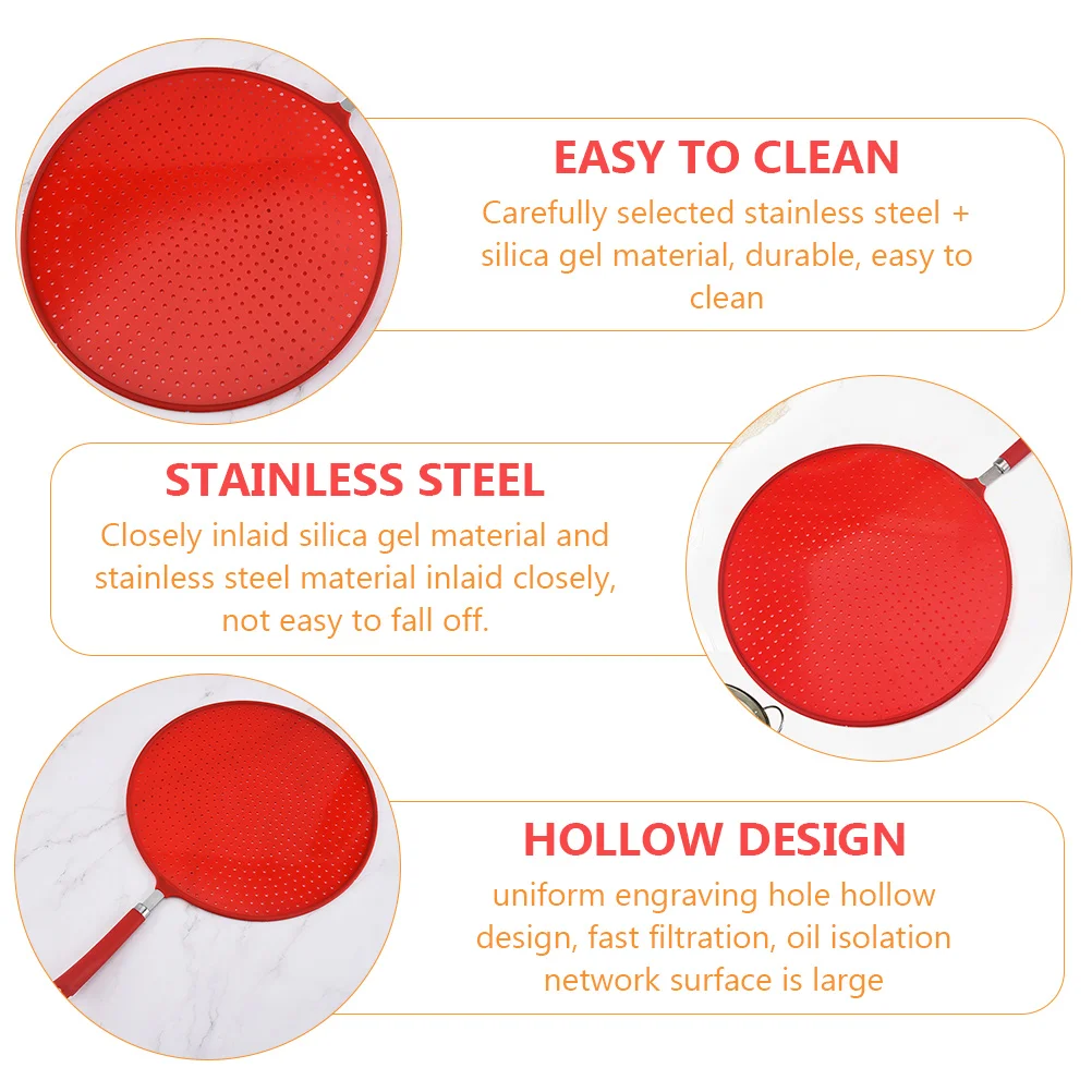 

Filter Splatter Guard Cooling Mat Drain Board Silicone Kitchen Tool Food Grade High Temperature Resistant Portable Practical